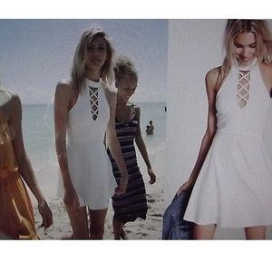 NWT Express White Cotton Sundress Sz L